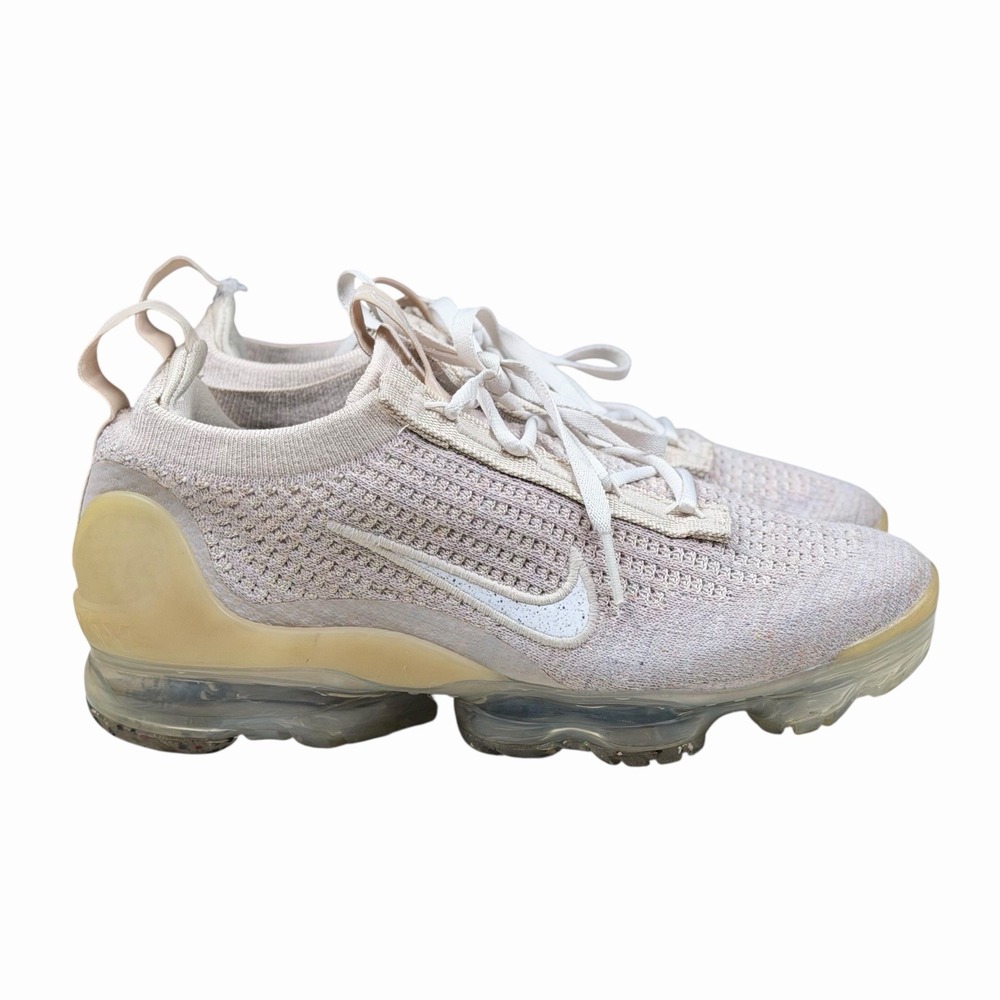 Nike Air VaporMax Flyknit Women Size 7 Oatmeal Running Sneakers DC9454-101